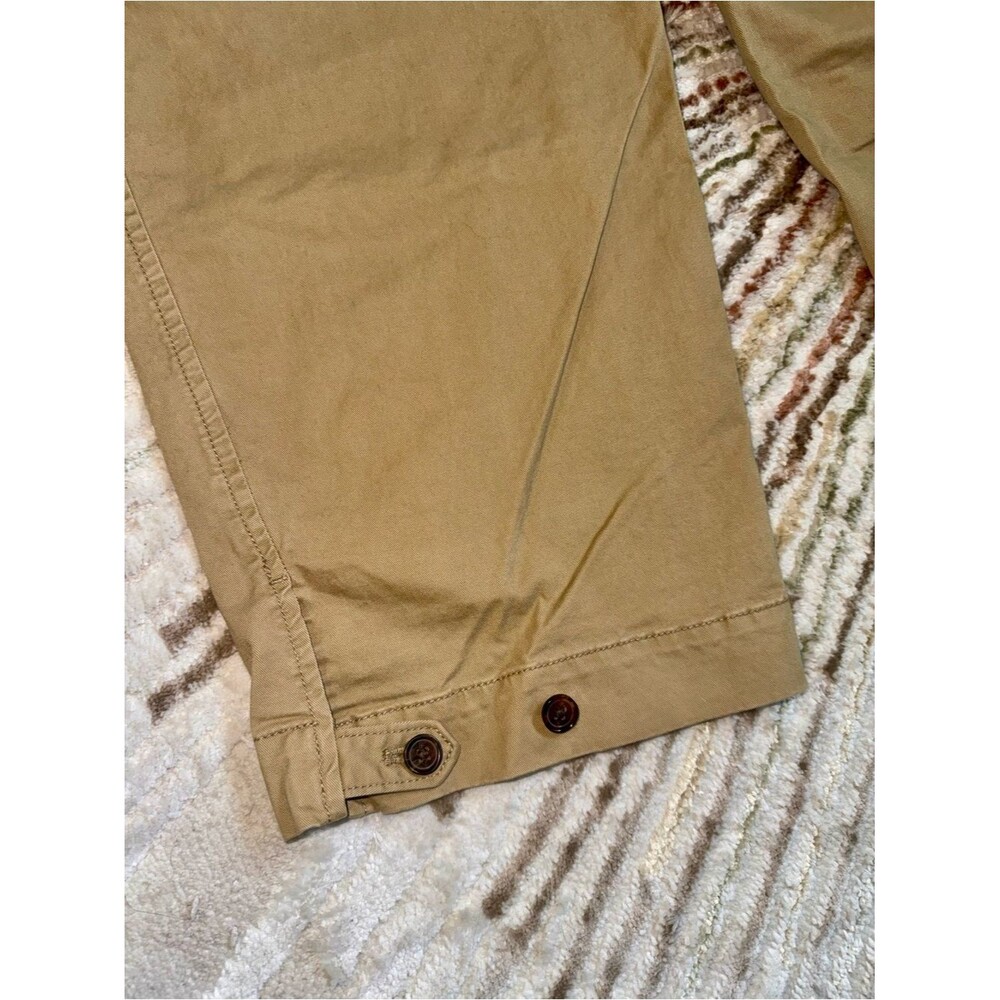 Banana Republic Womens Chino Pants 14 Khaki Slim Straight Organic Cotton - Picture 6 of 12